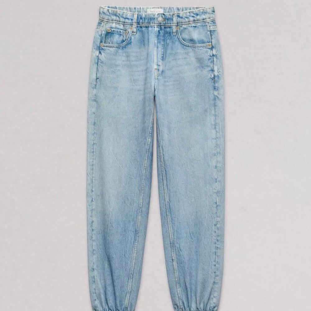 rag & bone Miramar Jogger Jeans Terry Sweatpant in Kacy Blue NWT - Picture 4 of 6
